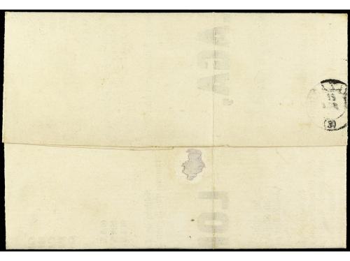 ✉ ESPAÑA. Ed. 52. 1861. MÁLAGA a GRANADA. 4 cuartos. Interio