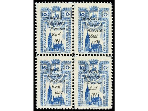 ESPAÑA E. LOCALES PATRIOTICAS: HUESCA. Cuatro series de la C