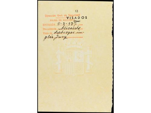 ESPAÑA GUERRA CIVIL. ZONA REPUBLICANA. ALICANTE. Hoja de pas