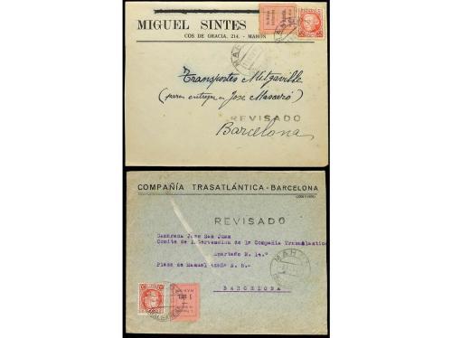 ✉ ESPAÑA GUERRA CIVIL. 1936. 5 cartas y 3 enteros postales c