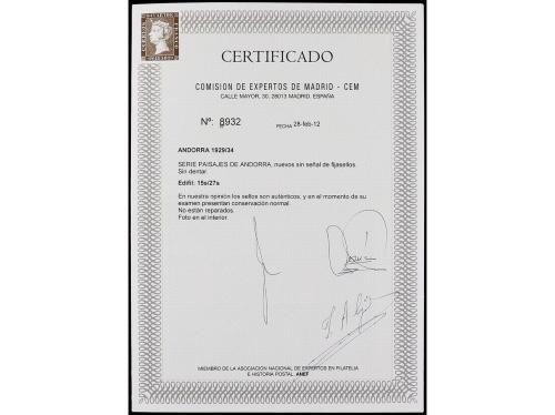 ** ANDORRA. Ed. 15/27s. SERIE COMPLETA. 13 valores SIN DENTA