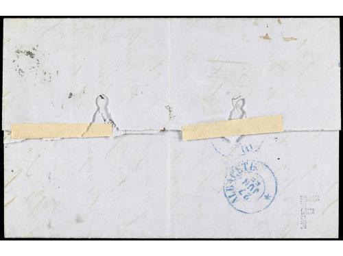 ✉ ESPAÑA. Ed. 40F. 1855. MADRID a ALBACETE. 4 cuartos FALSO 