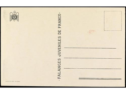 ✉ ESPAÑA GUERRA CIVIL. ZONA NACIONAL. Tarjeta Postal ilustra