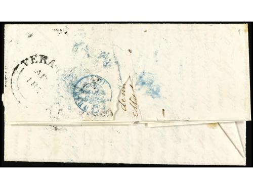 ✉ MEXICO. 1855 (31 mayo). MÉXICO a MADRID. Circulada por cor