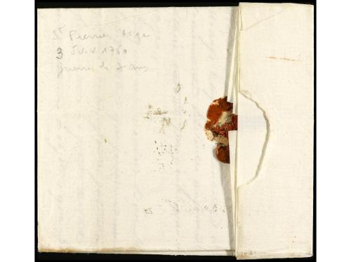✉ MARTINICA. 1760 (3 Junio). SAINT PIERRE (Martinica) a FRAN