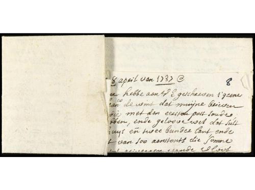 ✉ MEXICO. 1737 (8 Abril). MÉXICO a AMBERES (Bélgica). Carta 