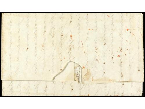 ✉ BRASIL. 1829. BAHIA a BARCELONA. Marca de entrada YNDIAS e