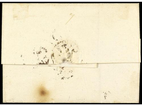 ✉ FILIPINAS. (1837 ca.). LAREDO (España) a MANILA. Marca LAR