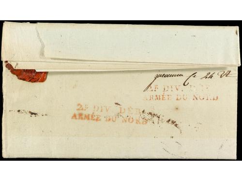 ✉ FRANCIA. 1793. PARÍS a L&#39;ARMÉE DU NORD. Al dorso marca 2E 