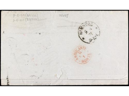 ✉ ESPAÑA: PREFILATELIA. Ed. 113. 1871. BILBAO a HAMBURGO. 1