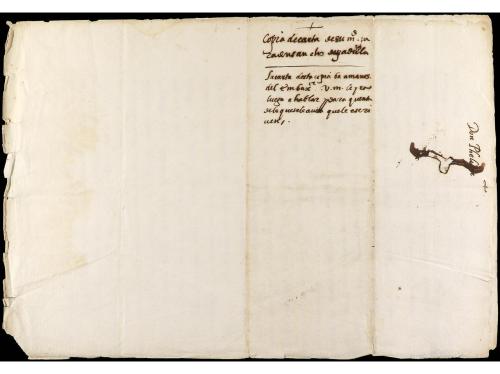 ✉ ESPAÑA: PREFILATELIA. 1573 (20 Junio). FIRMAS REALES. Cart