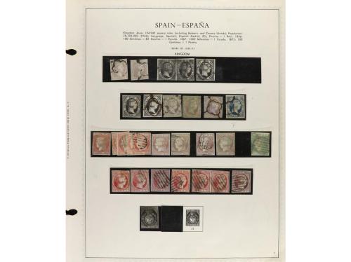 ESPAÑA. Colección en álbum Minkus de 1850 a 1989 muy comple