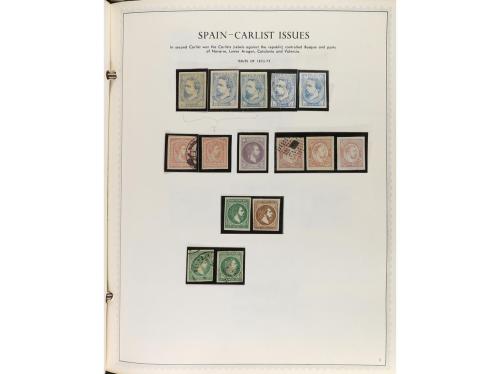 ESPAÑA. Colección en álbum Minkus de 1850 a 1989 muy comple