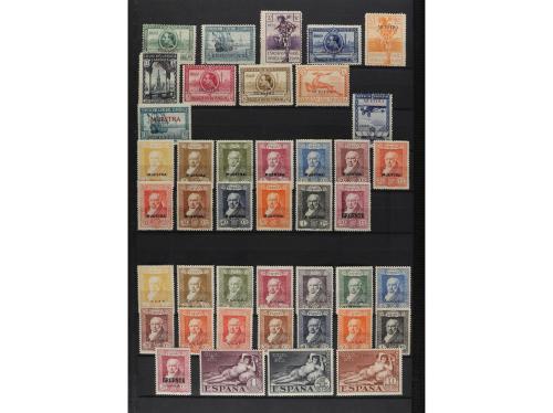 LOTES y COLECCIONES. ESPAÑA y COLONIAS. Conjunto montado en 