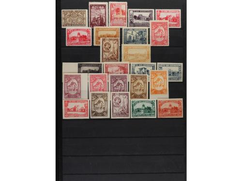 LOTES y COLECCIONES. ESPAÑA y COLONIAS. Conjunto montado en 