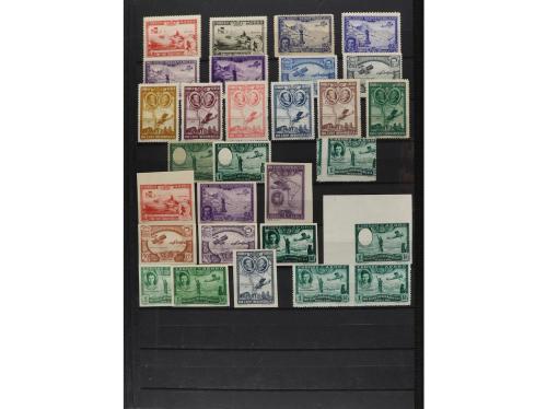 LOTES y COLECCIONES. ESPAÑA y COLONIAS. Conjunto montado en 