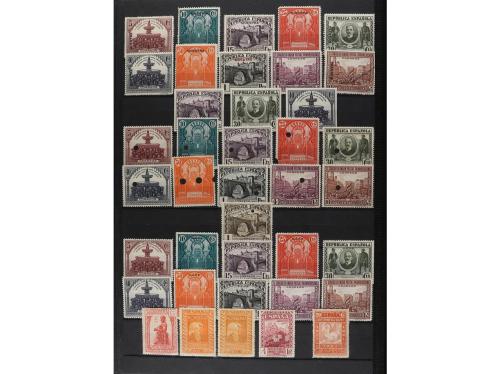 LOTES y COLECCIONES. ESPAÑA y COLONIAS. Conjunto montado en 