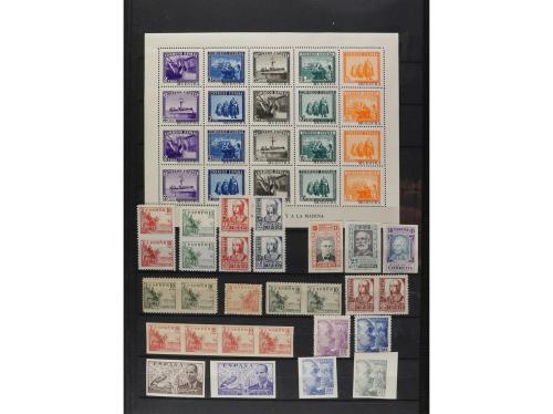 LOTES y COLECCIONES. ESPAÑA y COLONIAS. Conjunto montado en 