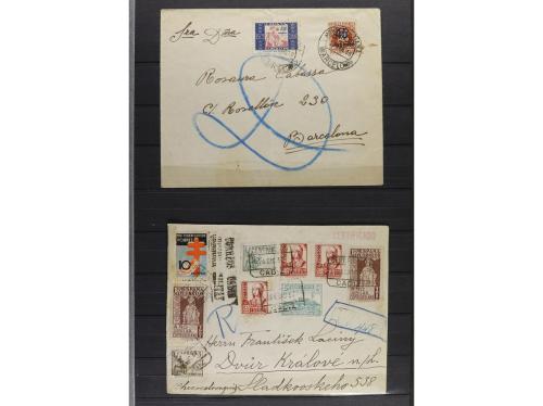 LOTES y COLECCIONES. ESPAÑA. HISTORIA POSTAL. Conjunto monta