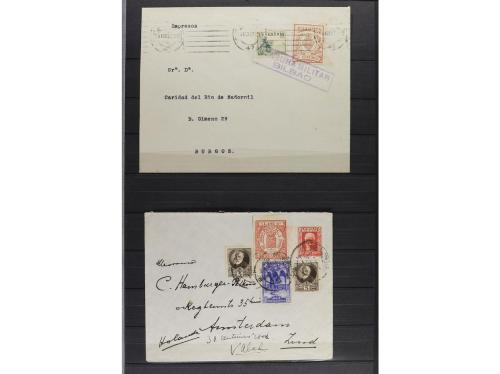 LOTES y COLECCIONES. ESPAÑA. HISTORIA POSTAL. Conjunto monta