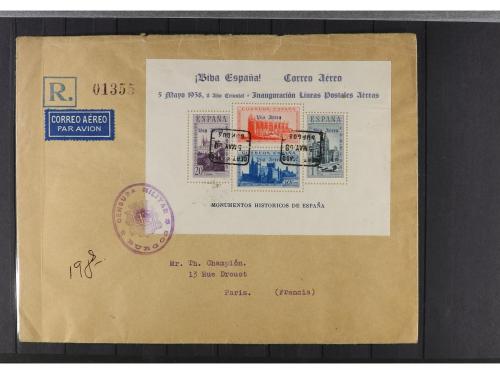 LOTES y COLECCIONES. ESPAÑA. HISTORIA POSTAL. Conjunto monta