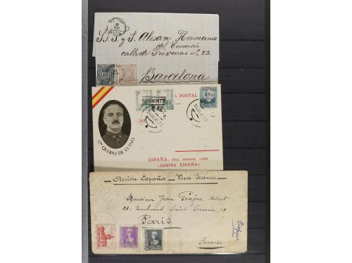 LOTES y COLECCIONES. ESPAÑA. HISTORIA POSTAL. Conjunto monta