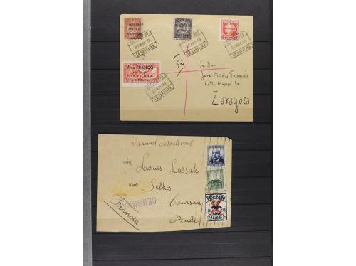 LOTES y COLECCIONES. ESPAÑA. HISTORIA POSTAL. Conjunto monta