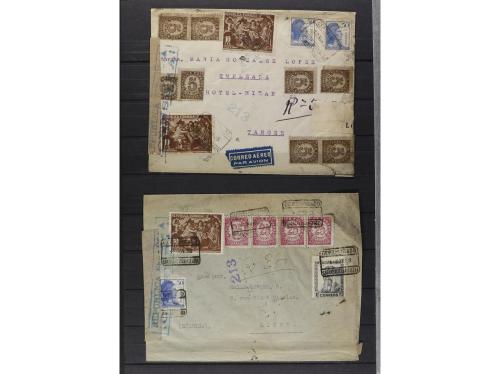 LOTES y COLECCIONES. ESPAÑA. HISTORIA POSTAL. Conjunto monta