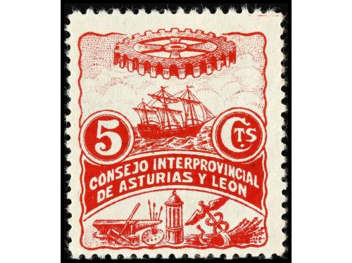 ** ESPAÑA. Ed. 1/7. ASTURIAS y LEON. SERIE COMPLETA, 7 valor