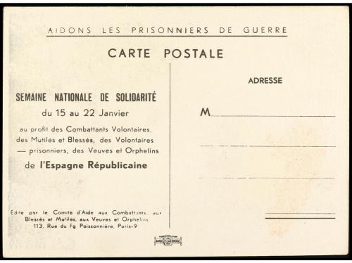 ✉ ESPAÑA GUERRA CIVIL. TARJETA POSTAL ilustrada "AIDONS LES 
