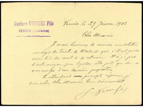 ✉ FILIPINAS. 1903. ENTERO POSTAL de respuesta de 1 c. y sell