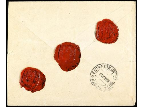 ✉ ESPAÑA. Ed. 204 (2). 1883. Sobre CERTIFICADO, de SAN ILDEF