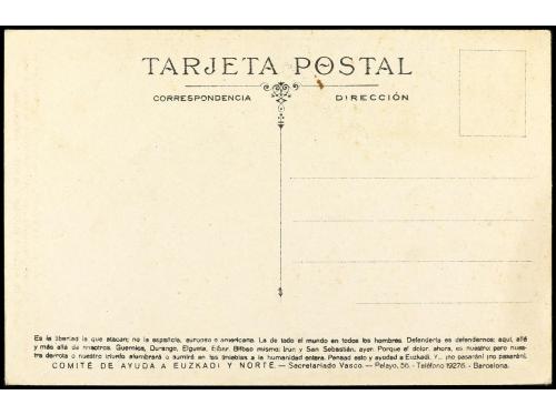✉ ESPAÑA GUERRA CIVIL. TARTEJA POSTAL ilustrada "ARBOL DE GU
