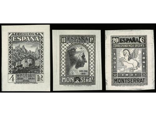 ESPAÑA. MONTSERRAT. PRUEBAS DE PUNZÓN. Serie completa con 14