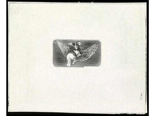 ESPAÑA. GOYA. CORREO AÉREO. 4 PRUEBAS DE PUNZÓN. Segundo est