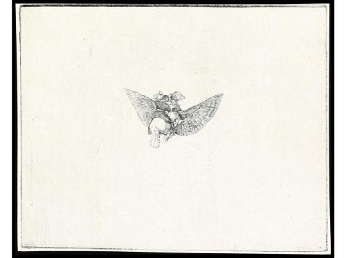 ESPAÑA. GOYA. CORREO AÉREO. 4 PRUEBAS DE PUNZÓN. Primer Esta