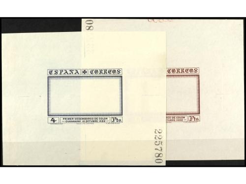 ESPAÑA. COLÓN. PRUEBAS DE PUNZÓN. Marcos solamente, sellos d