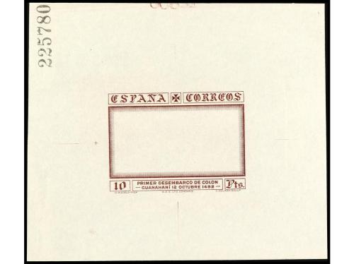 ESPAÑA. COLÓN. PRUEBAS DE PUNZÓN. Marcos solamente, sellos d