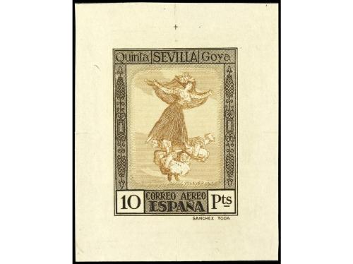 ESPAÑA. GOYA. CORREO AÉREO. PRUEBAS DE PUNZÓN. Juego complet