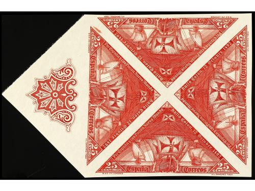 ESPAÑA. COLÓN. ENSAYOS DE PLANCHA. Conjunto de 10 valores de