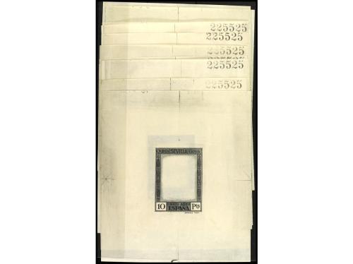 ESPAÑA. GOYA. CORREO AÉREO. PRUEBAS DE PUNZÓN. 12 pruebas, f