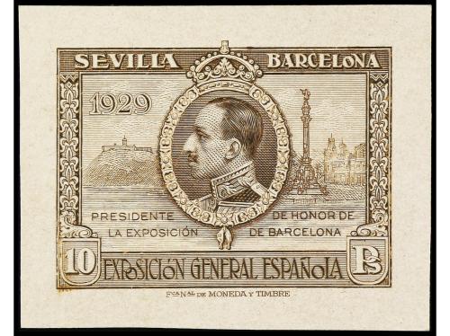 ESPAÑA. EXPO. SEVILLA y BARCELONA. PRUEBAS DE PUNZÓN. 4 pts.