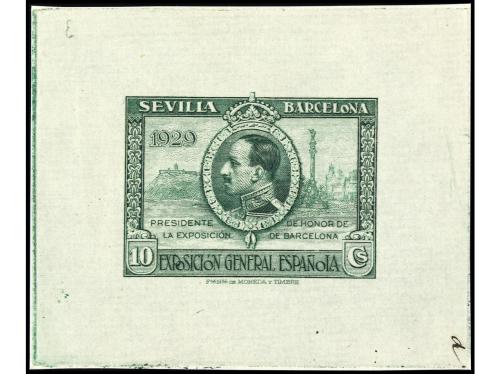 ESPAÑA. EXPO. SEVILLA y BARCELONA. PRUEBAS DE PUNZÓN. 10 cts