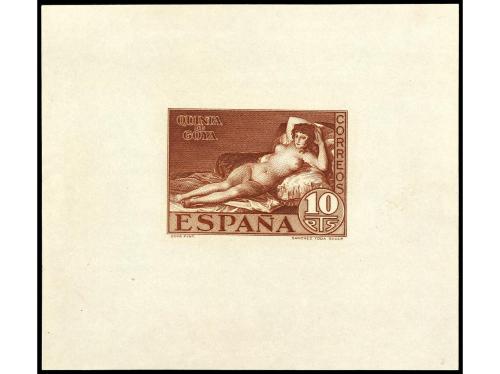 ESPAÑA. GOYA. PRUEBAS DE PUNZÓN. 1 pta., 4 pts. y 10 pts. en