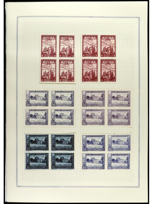 ESPAÑA. IBEROAMERICANA. ENSAYOS DE PLANCHA. Conjunto de cent