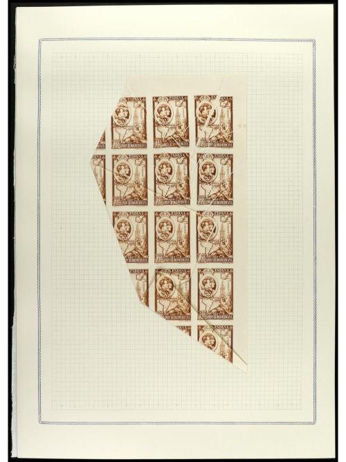 ESPAÑA. IBEROAMERICANA. ENSAYOS DE PLANCHA. Conjunto de cent