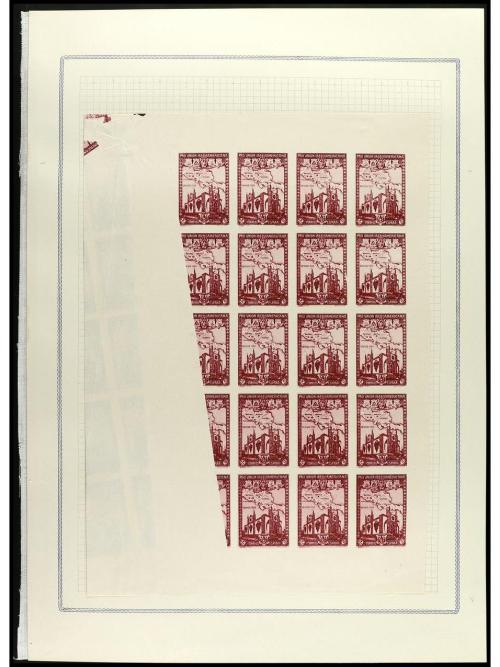 ESPAÑA. IBEROAMERICANA. ENSAYOS DE PLANCHA. Conjunto de cent