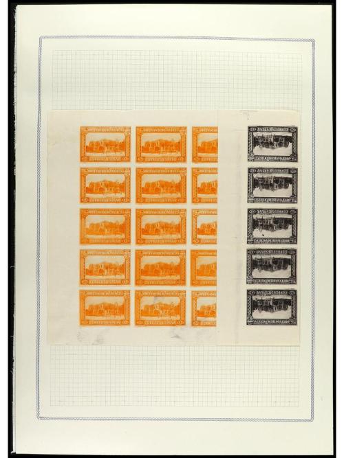 ESPAÑA. IBEROAMERICANA. ENSAYOS DE PLANCHA. Conjunto de cent