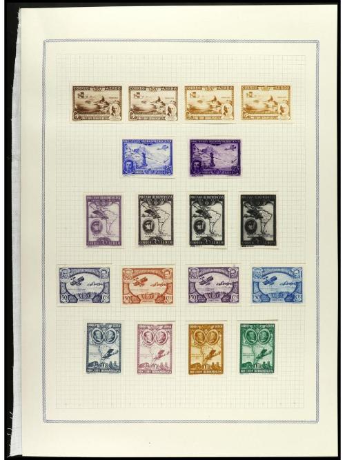 ESPAÑA. IBEROAMERICANA. ENSAYOS DE PLANCHA. Conjunto de cent