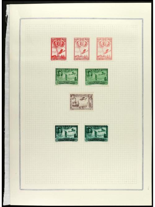 ESPAÑA. IBEROAMERICANA. ENSAYOS DE PLANCHA. Conjunto de cent